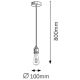 Rabalux 1416 - Lámpara colgante FIXY E27/40W cromo
