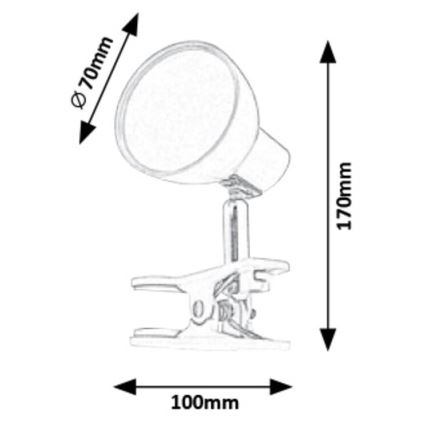 Rabalux - LED Lámpara con clip LED/5W/230V