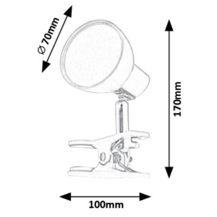 Rabalux - LED Lámpara con clip LED/5W/230V