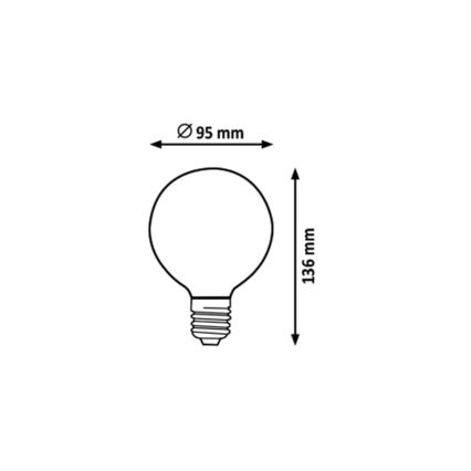 Rabalux - Bombilla LED G95 E27/7W/230V 4000K