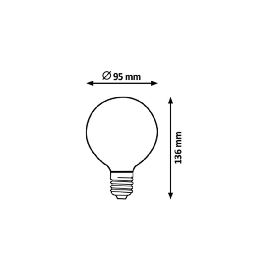 Rabalux - Bombilla LED G95 E27/7W/230V 4000K