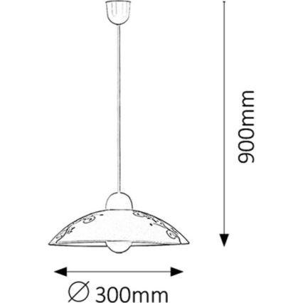 Rabalux - Lámpara colgante 1xE27/60W/230V