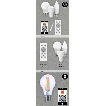 Rabalux - Bombilla LED RGB regulable C37 E14/5W/230V Wi-Fi 3000-6500K