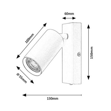 Rabalux  - Foco de pared 1xGU10/25W/230V blanco