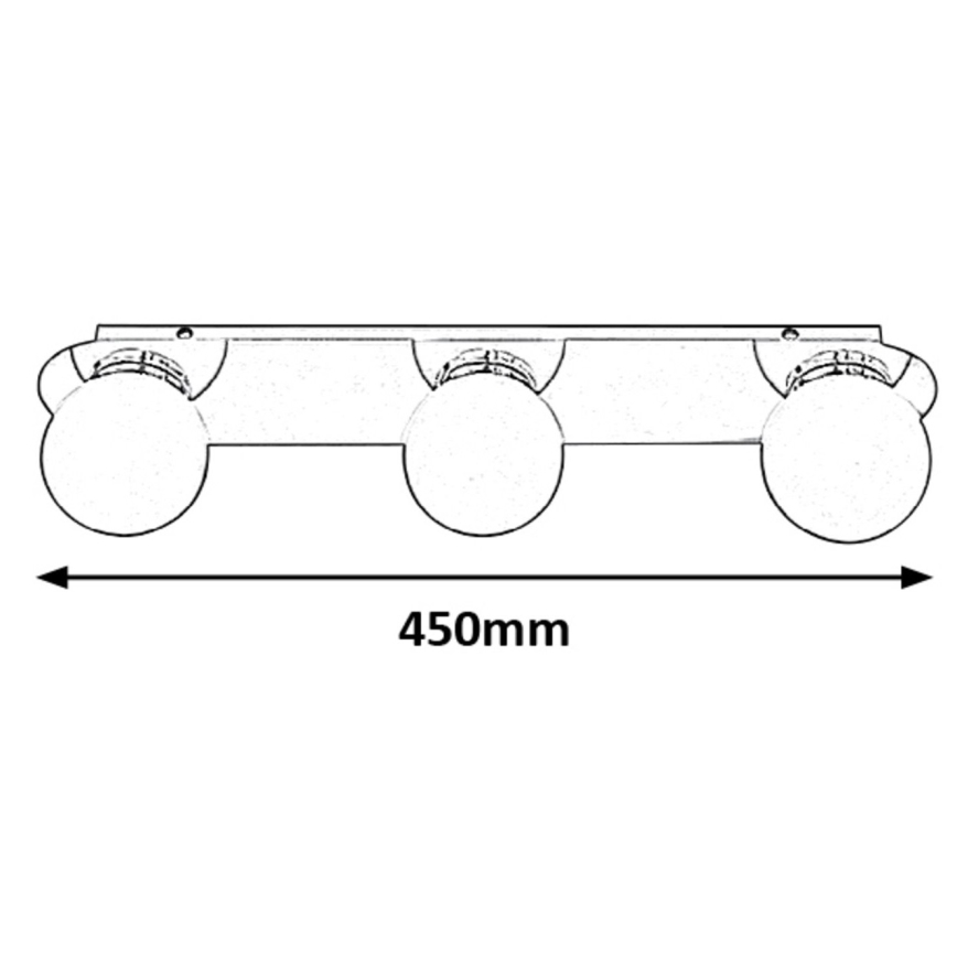 Rabalux - Plafón de baño 3xG9/28W/230V IP44