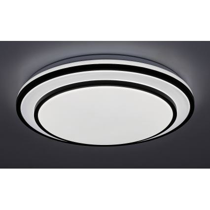 Rabalux - Plafón LED regulable LED/40W/230V 3000-6500K negro + mando a distancia