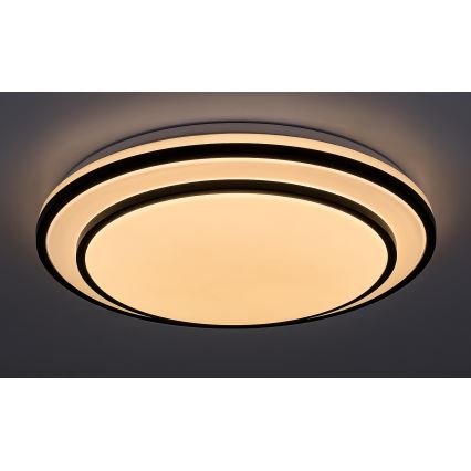 Rabalux - Plafón LED regulable LED/40W/230V 3000-6500K negro + mando a distancia