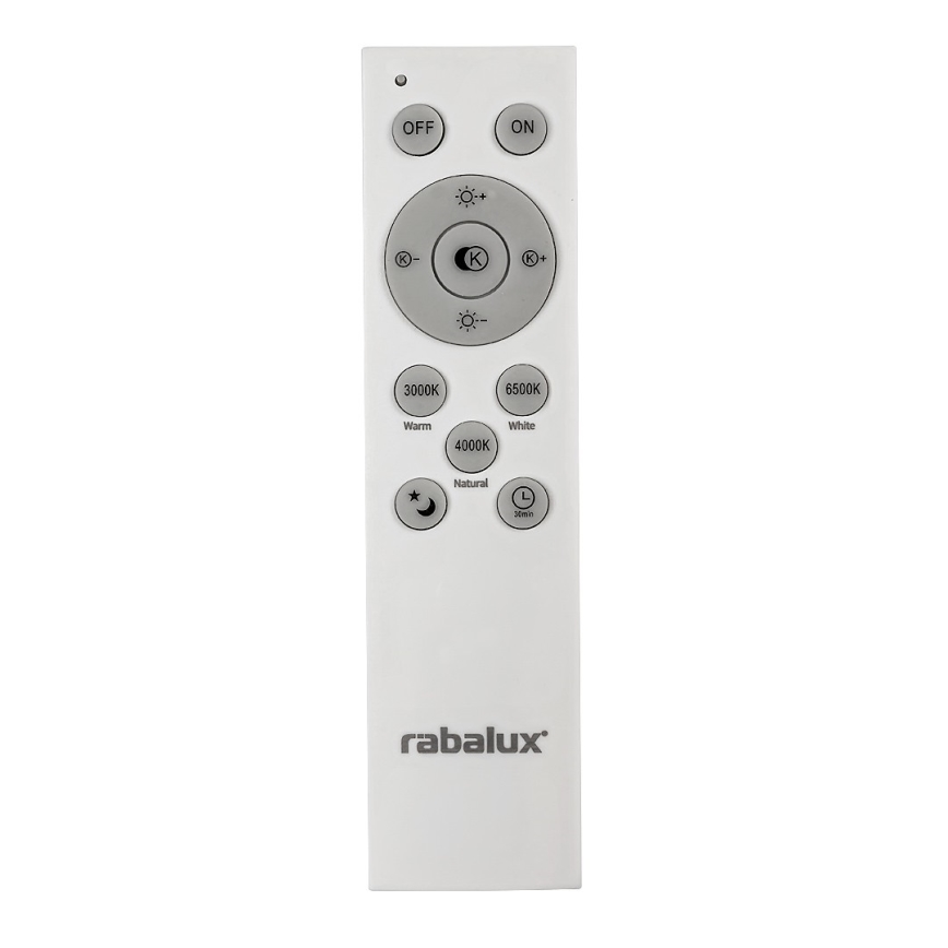 Rabalux - Plafón LED regulable LED/40W/230V 3000-6500K negro + mando a distancia