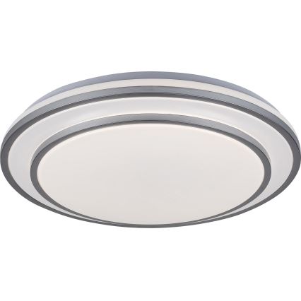 Rabalux - Plafón LED regulable LED/40W/230V 3000-6500K plateado + mando a distancia