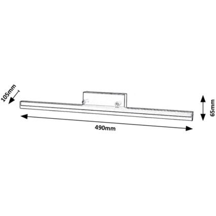 Rabalux - Lámpara LED para espejo de baño LED/12W/230V 49 cm IP44