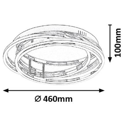 Rabalux - LED Plafón regulable LED/40W/230V diá. 46cm