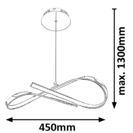 Rabalux - Araña LED colgante LED/20W/230V