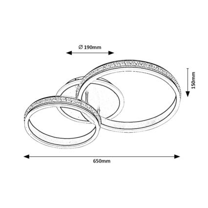 Rabalux - Lámpara de techo LED LED/50W/230V