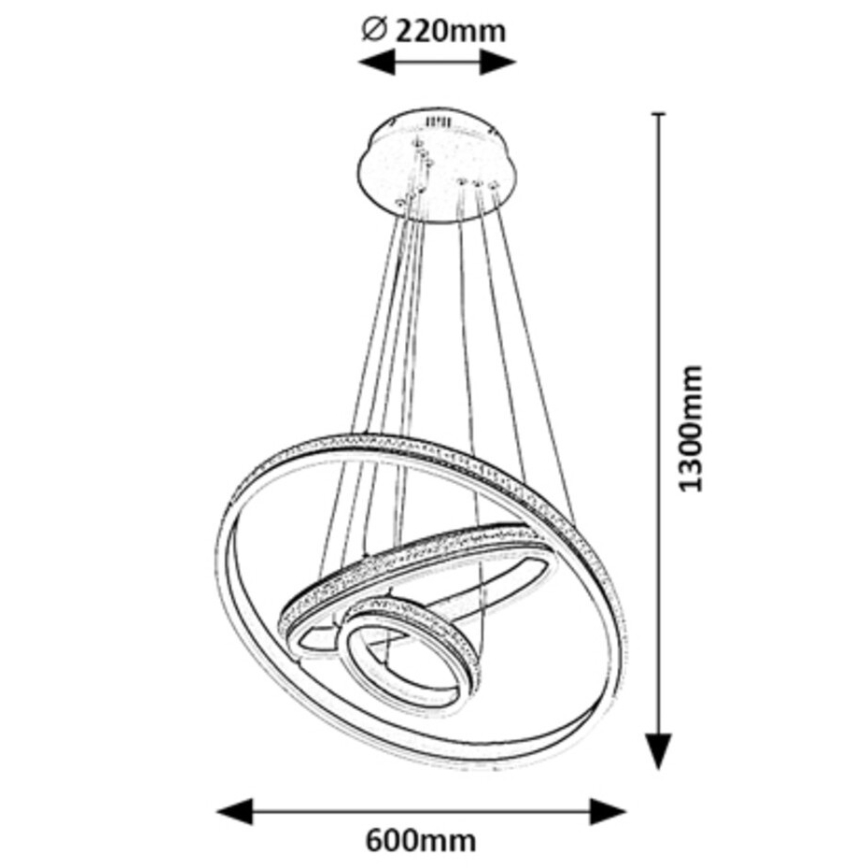 Rabalux - Lámpara de araña LED LED/75W/230V