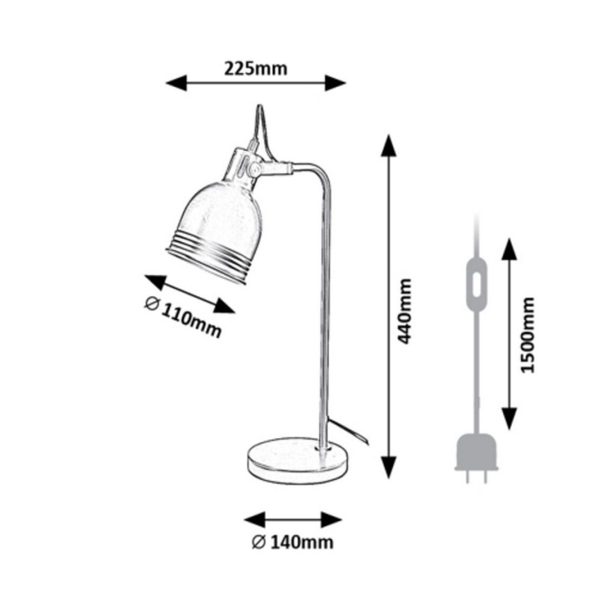 Rabalux - Lámpara de mesa 1xE14/25W/230V beige