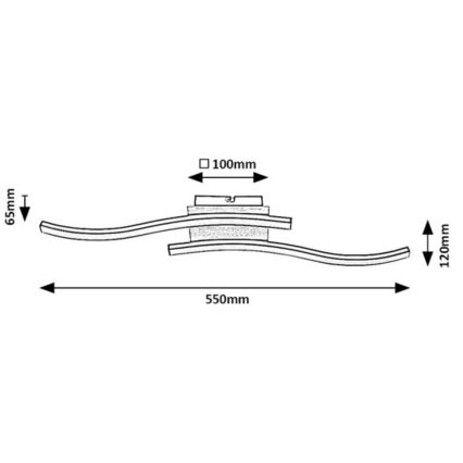 Rabalux - Lámpara de techo LED 2xLED/12W/230V