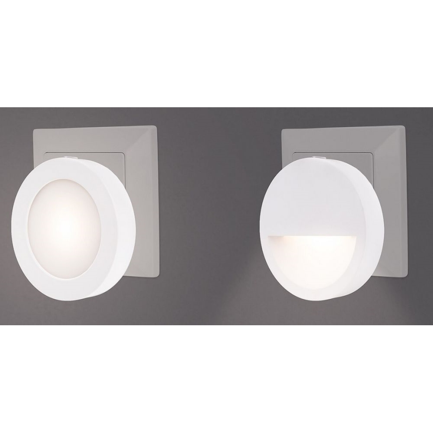 Rabalux - Lámpara LED nocturna con sensor LED/0,5W/230V 3000K diá. 65 mm