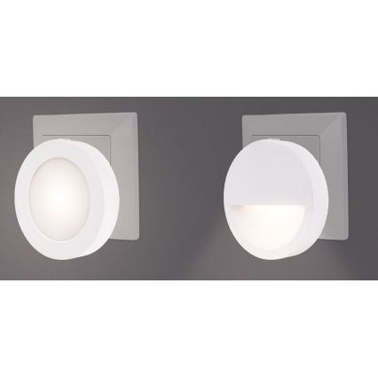Rabalux - LED Luz nocturna con sensor crepuscular LED/0,5W/230V 3000K diá. 65 mm