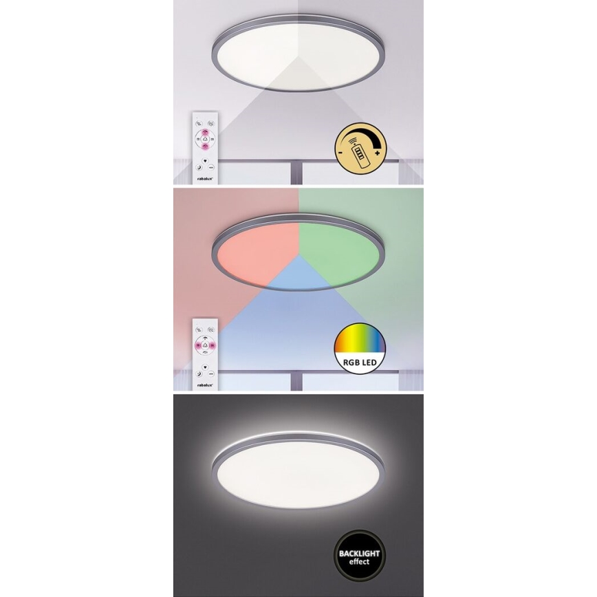 Rabalux - Plafón LED RGB regulable LED/22W/230V Wi-Fi Tuya + control remoto