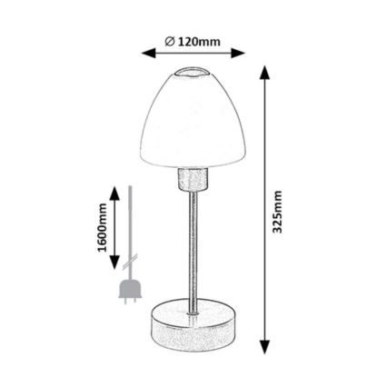 Rabalux - Lámpara de mesa regulable 1xE14/40W/230V cromo mate