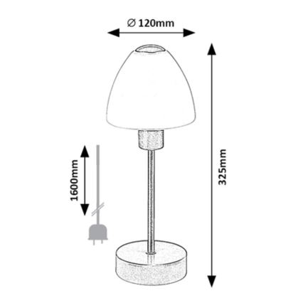 Rabalux - Lámpara de mesa regulable 1xE14/40W/230V negro