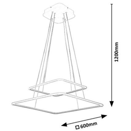 Rabalux - Lámpara colgante LED LED/65W/230V blanco