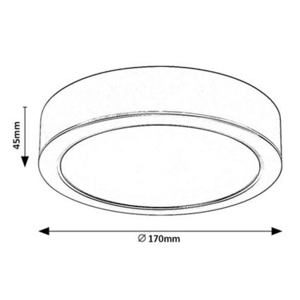 Rabalux - Plafón LED LED/17W/230V diá. 17 cm