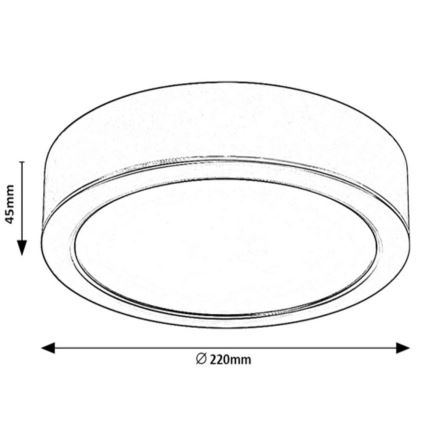 Rabalux - Plafón LED LED/24W/230Vpr. 22 cm