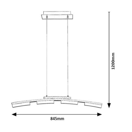 Rabalux - Lámpara de araña LED regulable en cadena LED/20W/230V