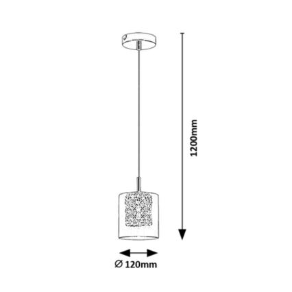 Rabalux - Lámpara de cristal colgante 1xG9/40W/230V