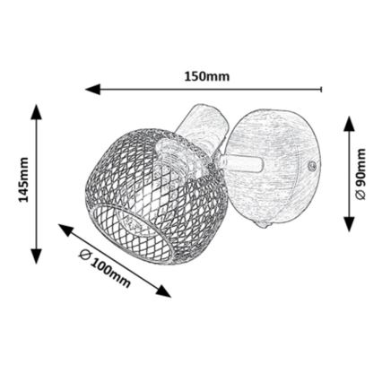 Rabalux - Foco de pared 1xE14/40W/230V