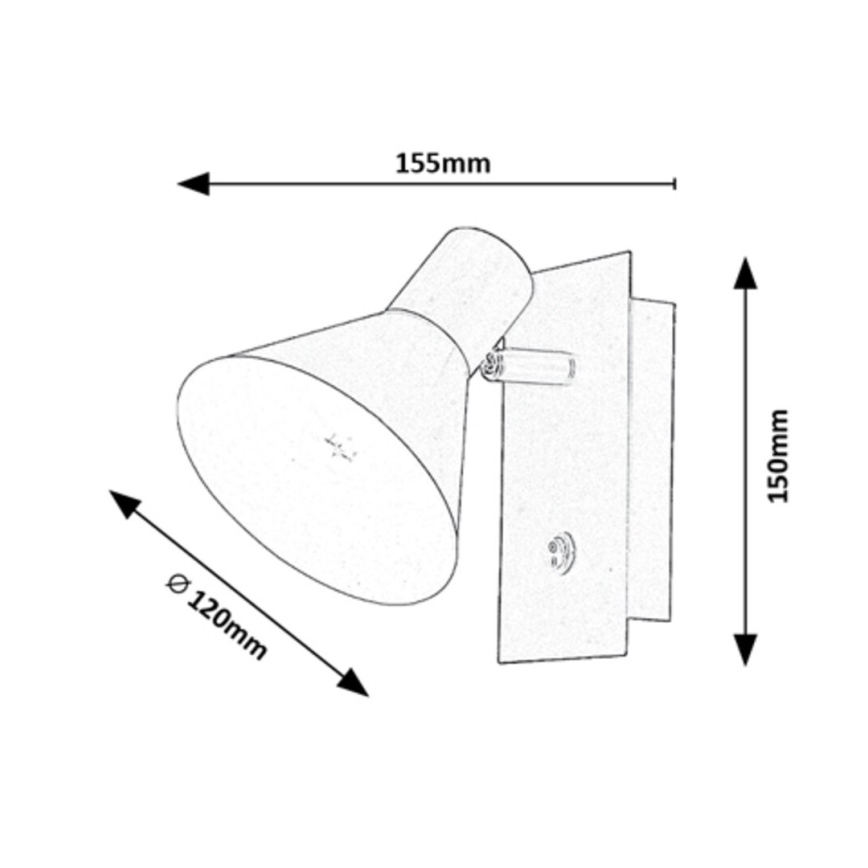 Rabalux - Foco de pared 1xE14/40W/230V