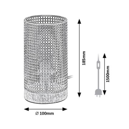 Rabalux - Lámpara de mesa 1xE14/25W/230V haya