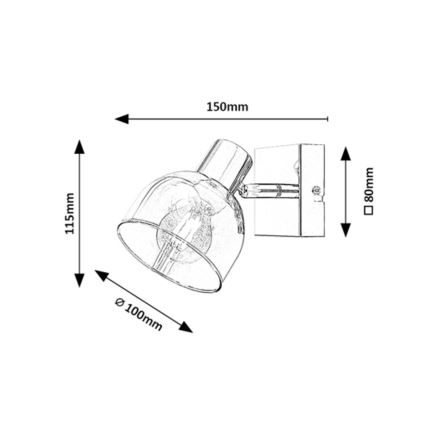 Rabalux - Foco de pared 1xE14/40W/230V