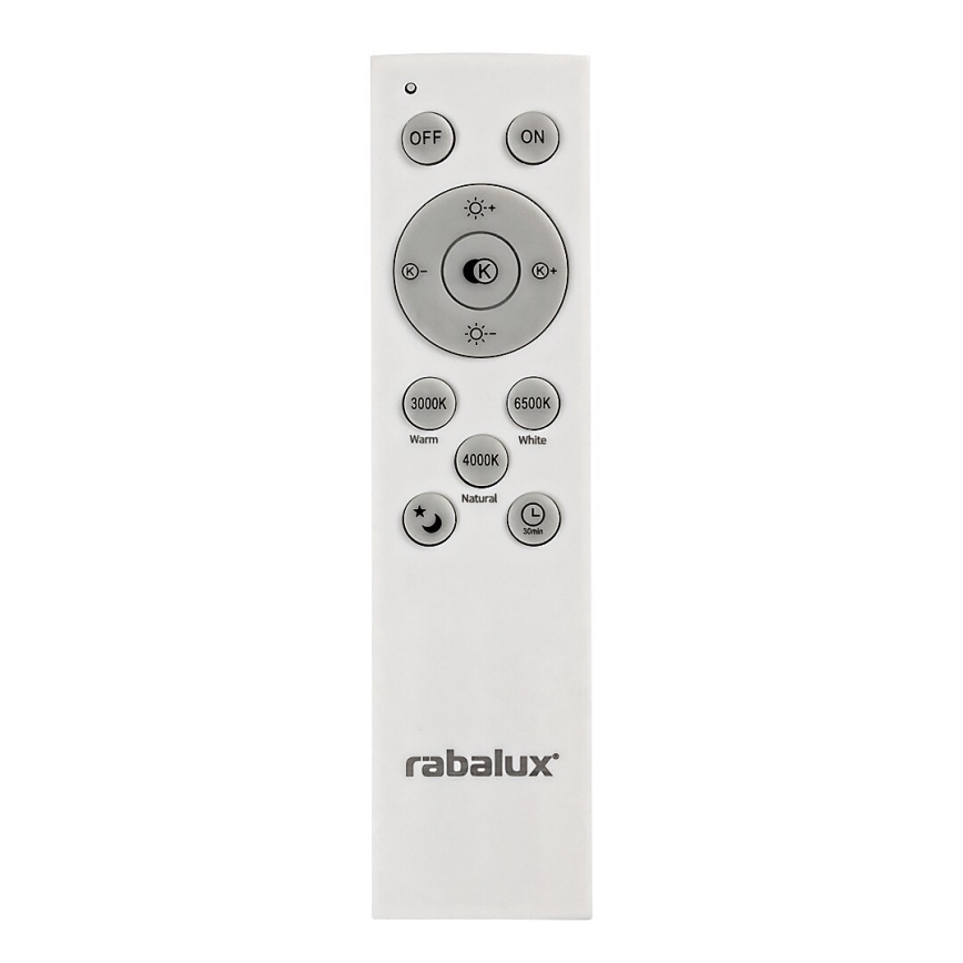Rabalux - Plafón LED regulable LED/72W/230V 3000-6500K + mando a distancia