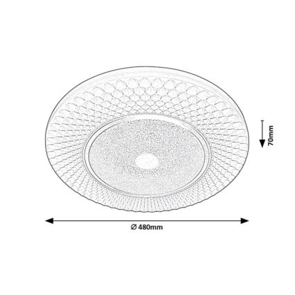 Rabalux - Plafón LED regulable LED/72W/230V 3000-6500K + mando a distancia