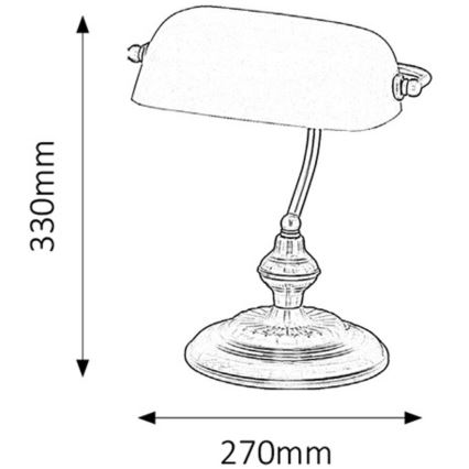 Rabalux - Lámpara de mesa 1xE27/60W/230V