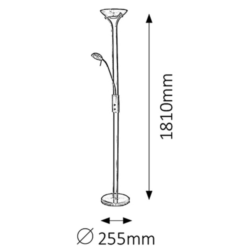 Rabalux - Lámpara de pie 1xR7s/230W + 1xG9/40W