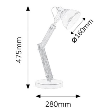 Rabalux - Lámpara de mesa 1xE14/15W/230V negra