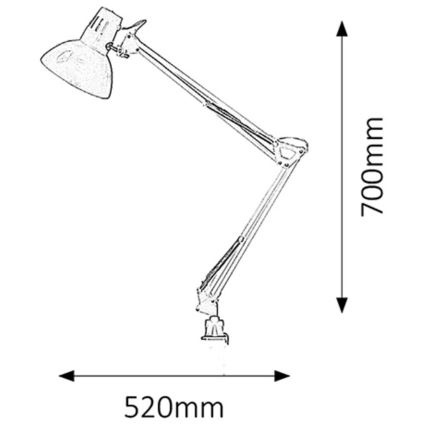 Rabalux - Lámpara de mesa 1xE27/60W/230V