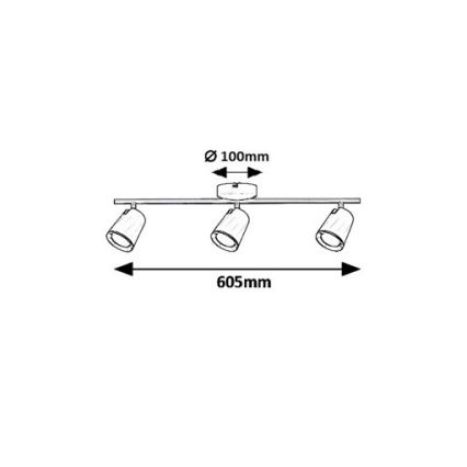 Rabalux 5047 - Foco LED SOLANGE 3xLED/6W/230V