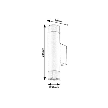 Rabalux - Aplique ZIRCON 2xGU10/5W/230V