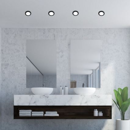 Rabalux - Lámpara empotrada LED para baños LED/3W/230V IP44 negro
