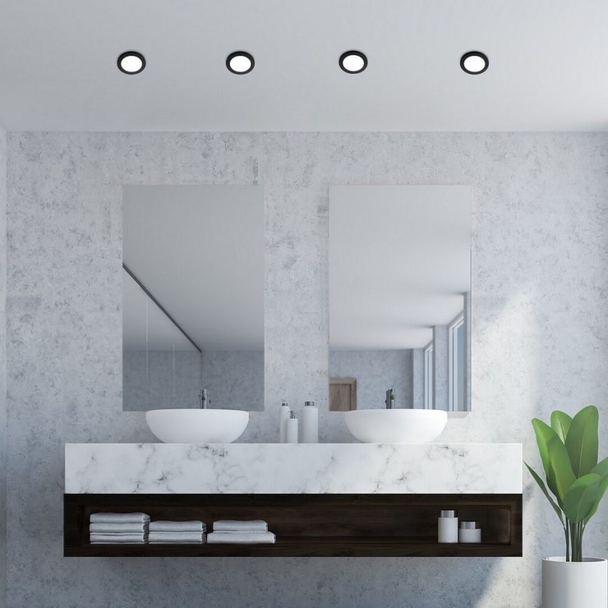 Rabalux - Lámpara empotrada LED para baños LED/3W/230V IP44 negro