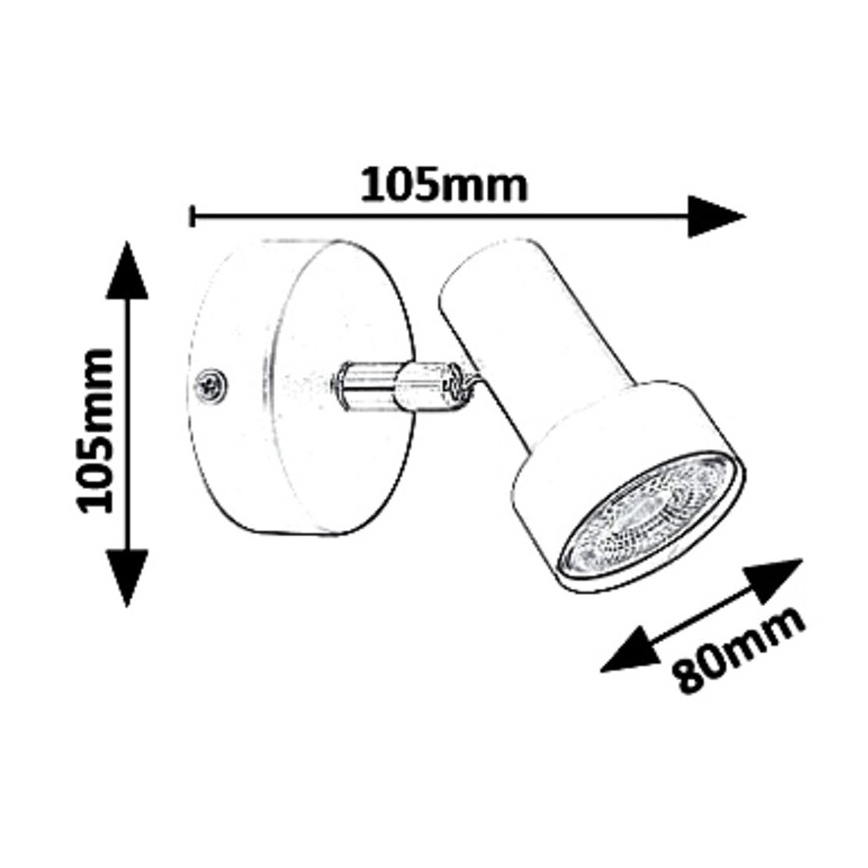 Rabalux 5322 - Foco de pared KONRAD 1xGU10/50W/230V