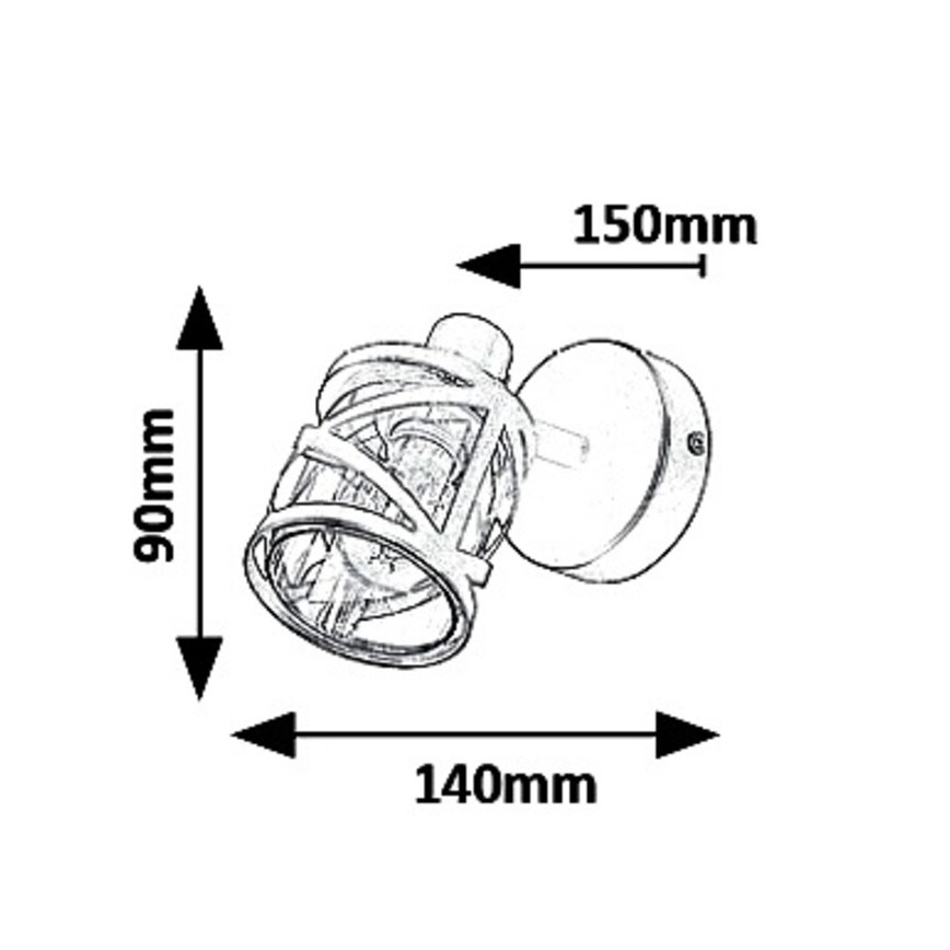Rabalux 5335 - Foco de pared OBERON 1xE14/40W/230V