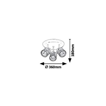 Rabalux 5336 - Foco OBERON 3xE14/40W/230V