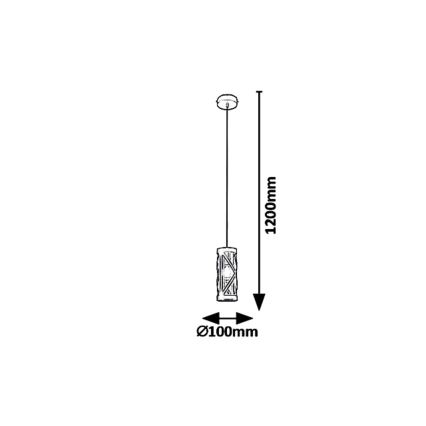 Rabalux 5338 - Lámpara colgante OBERON 1xE14/40W/230V