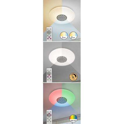 Rabalux - Plafón LED RGB regulable LED/40W/230V 3000-6500K Wi-Fi Tuya diá. 60 cm + control remoto
