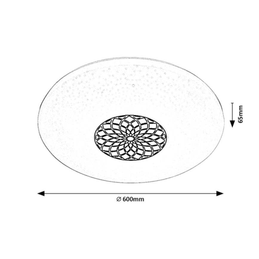Rabalux - Plafón LED RGB regulable LED/40W/230V 3000-6500K Wi-Fi Tuya diá. 60 cm + control remoto